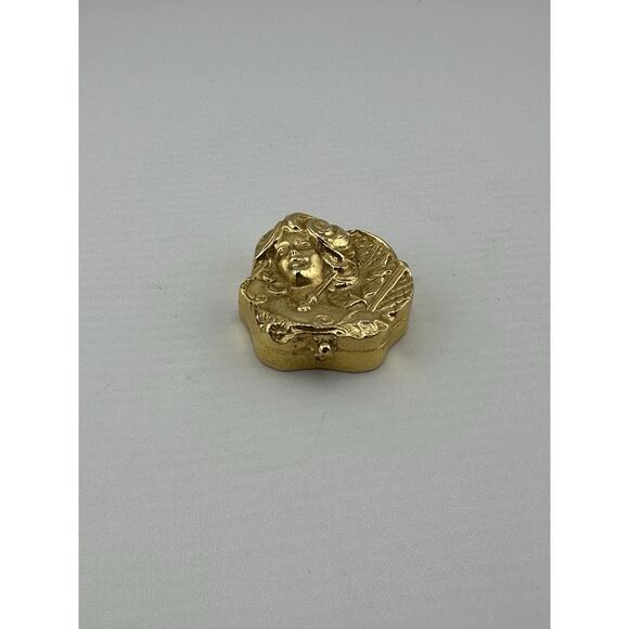 Vintage Estee Lauder Private Collection Solid Perfume Compact Art Nouveau Lady - Picture 3 of 9